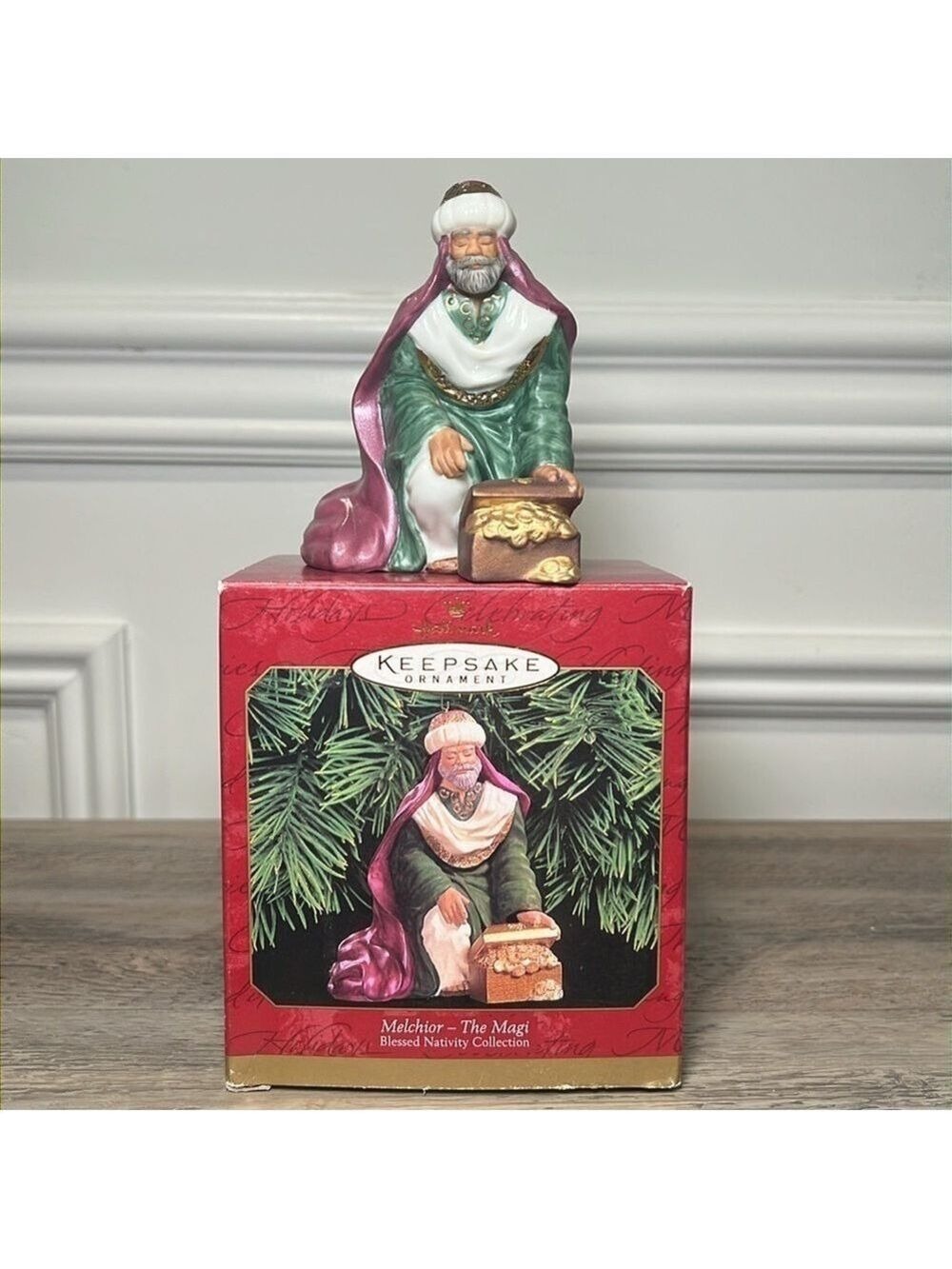Hallmark Keepsake Melchior The Magi Blessed Nativity Collection Wisemen Vintage